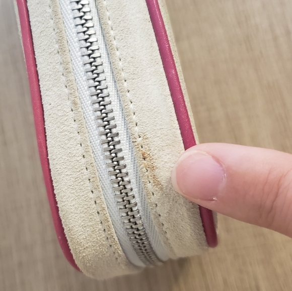 Vintage Coach Cream Suede Leather Jewelry Case - Picture 14 of 16